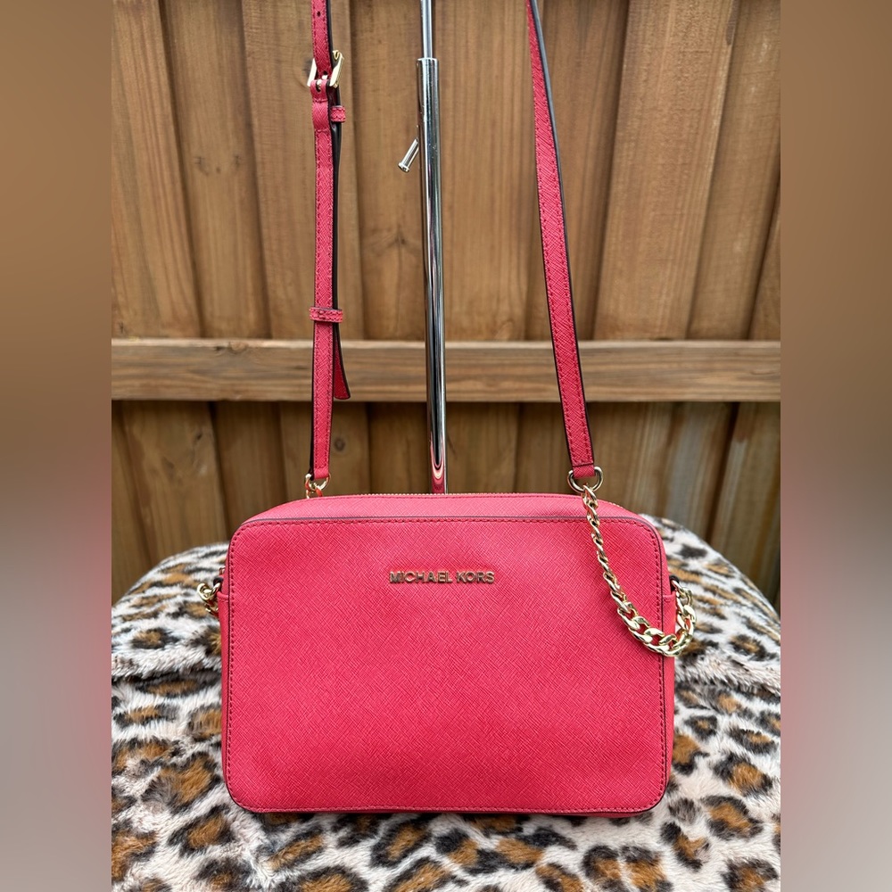 Michael Kors Red Crossbody Bag EUC